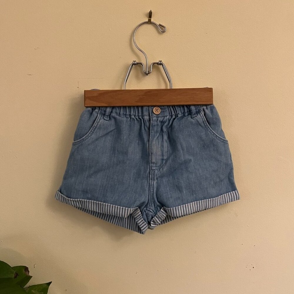 Paper Bag Jean Shorts - Zara - 4/5 years
